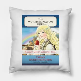 Tammy meets William Tell Book Cover Pillow