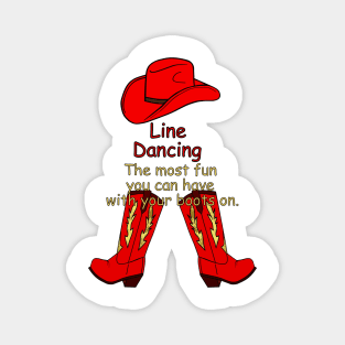 Country Western, Funny Line Dancing Saying Magnet