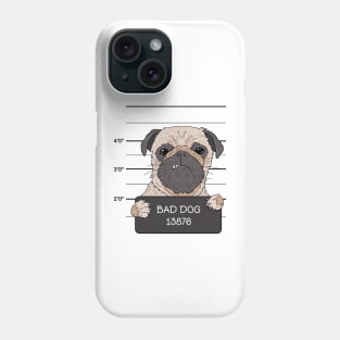 Mugshot of a Bad Dog with attitude - A vintage styled gift for Dog lovers Phone Case