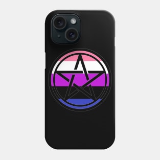 Large Print Pentacle LGBT Flag Genderfluidity Phone Case