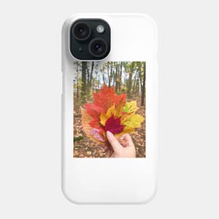 Orange and Red Fall Leaves in Maine Phone Case