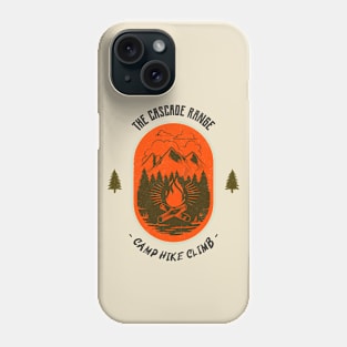 The Cascade Range Camp Hike Climb - Red Phone Case