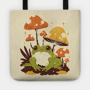 Cute Frog and Mushroom Garden Tote