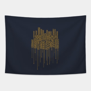 Skyscrapers dripping Tapestry