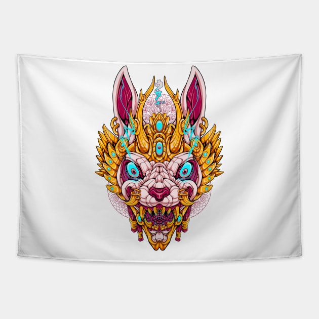 YEAR OF THE RABBIT ONI Tapestry by lestercamacho