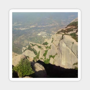 View from the Spanish mountain Spain sightseeing trip photography from city scape Barcelona Blanes Malgrat del Mar Santa Susuana Magnet