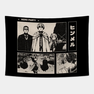 Hero Party Gloomy Halftone Fanart Design Tapestry