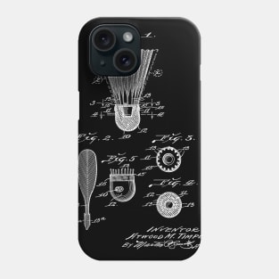 Badminton Vintage Patent Drawing Phone Case