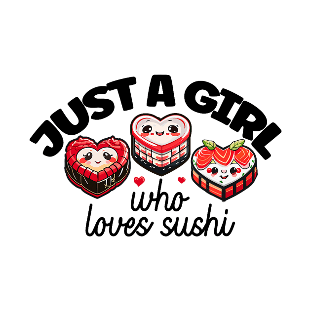 Just a girl who loves sushi Kawaii Anime Heart Shaped Sushi by jadolomadolo