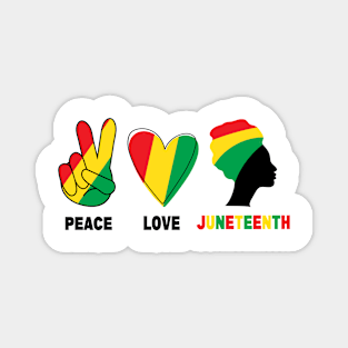 Peace Love Juneteenth Black History Month Magnet