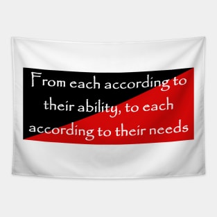 From each according to their ability, to each according to their needs Karl Marx Quote Tapestry