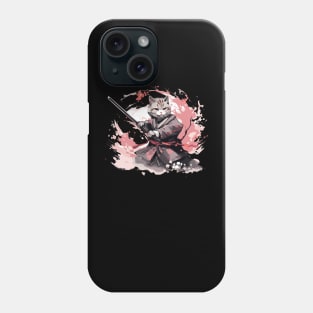 Japanese Samurai Cat Kawaii Ninja Cat Phone Case