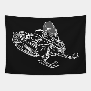 Stylish Snowmobile Tapestry