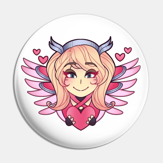 Pink Mercy Skin Pin by danirc_art