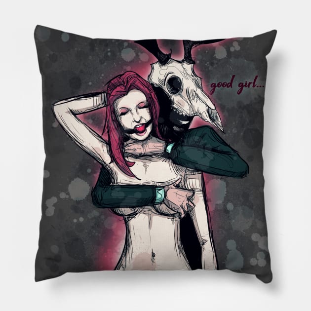 Deer Daddy Series 3: Good Girl Fine Art Print Pillow by LVBart