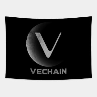 Vintage Vechain VET Coin To The Moon Crypto Token Cryptocurrency Blockchain Wallet Birthday Gift For Men Women Kids Tapestry