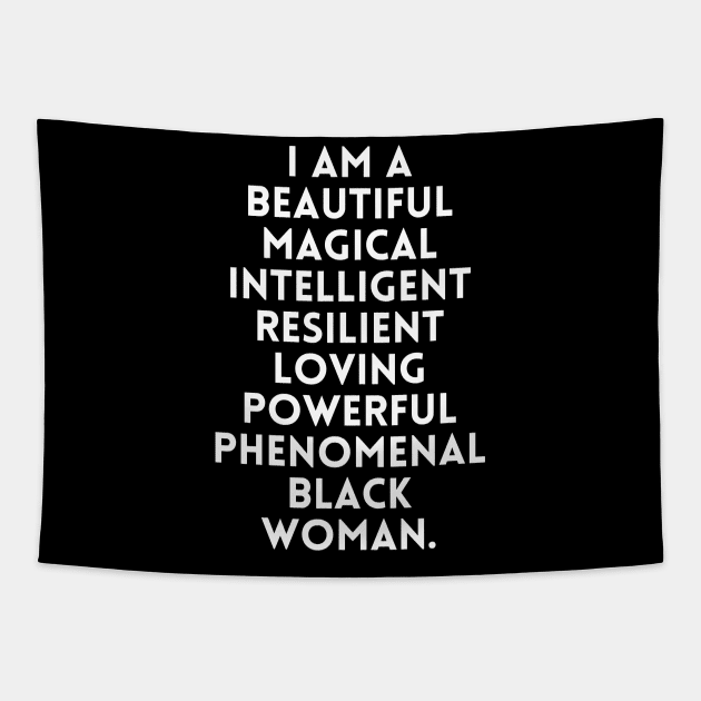 I am a beautiful black woman Tapestry by UrbanLifeApparel