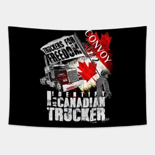 Canada Freedom Convoy 2022 Canadian Truckers Support flag Tapestry