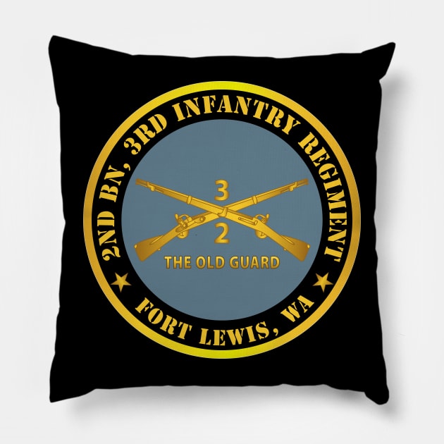2nd Bn 3rd Infantry Regiment - Ft Lewis, WA - The Old Guard w Inf Branch Pillow by twix123844