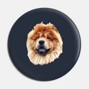 Chow Chow Fluffy Puppy Dog Head Pin