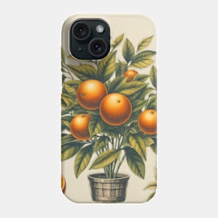 Orange Vintage Botanical Phone Case