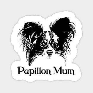 Papillon Black Print Artwork Magnet