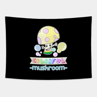 funny cute mushroom Tapestry