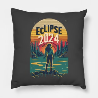 solar eclipse 2024 Pillow