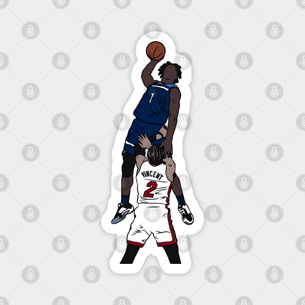 Anthony Edwards "Dunk" on Gabe Vincent Magnet by rattraptees