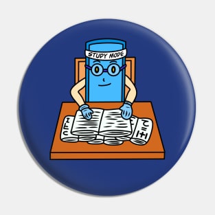 Cute funny cartoon student Pin