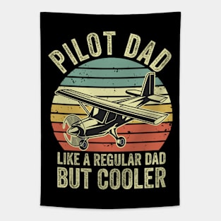 Pilot Dad Funny Aviation Enthusiast Retro Tapestry