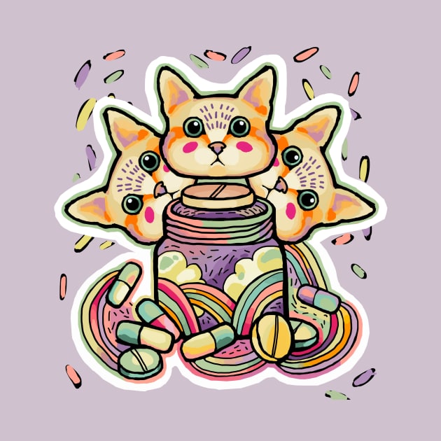 TRIPle cat by Sovey_tattoo