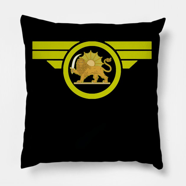 Iran Revolution Gold Logo Pillow by EvoComicsInc