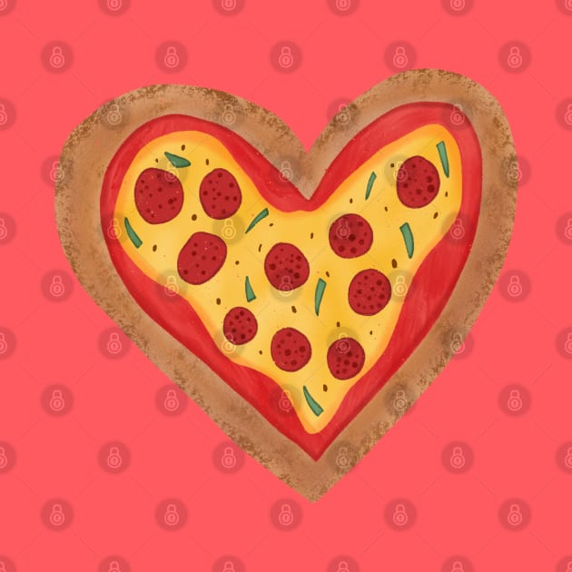 Heart Pizza by janiejanedesign