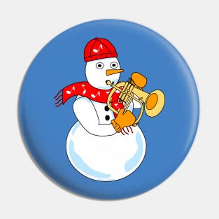 Flugelhorn Snowman Pin