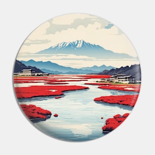 Changnyeong Upo Wetlands South Korea  Travel Tourism Retro Vintage Pin