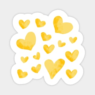 Golden Yellow Heart Pattern Magnet