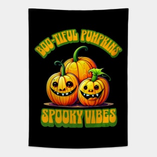 Spooky Vibes - Funny Halloween Quotes Tapestry