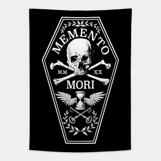 Memento Mori in White Tapestry by RavenWake