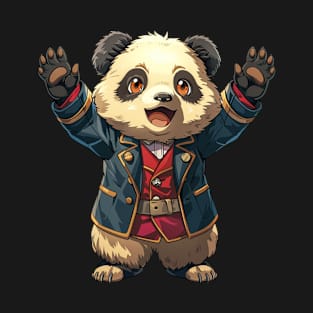 Panda As Japanese Shinkansen Conductor - Panda Bear Japanese T-Shirt
