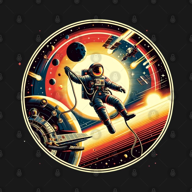 Astronaut Orbital Adventure Tee by Graphic Wonders Emporium