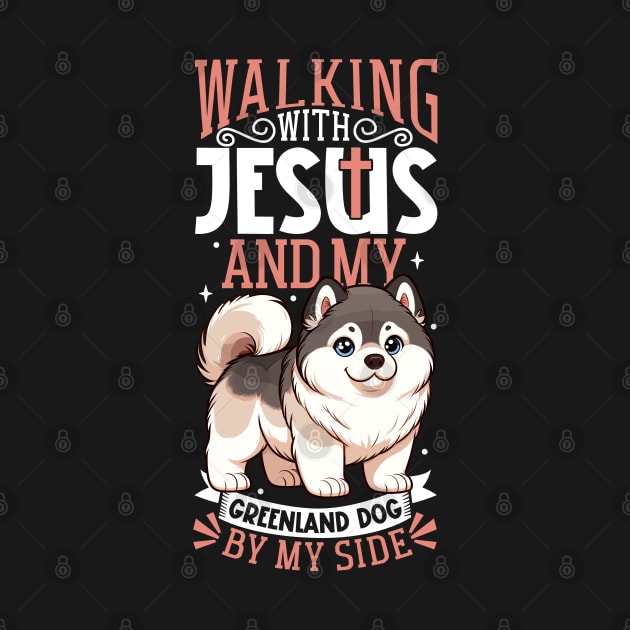 Jesus and dog - Greenland Dog by Modern Medieval Design