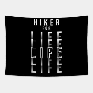 HIKER FOR LIFE (DARK BG) | Minimal Text Aesthetic Streetwear Unisex Design for Fitness/Athletes/Hikers | Shirt, Hoodie, Coffee Mug, Mug, Apparel, Sticker, Gift, Pins, Totes, Magnets, Pillows Tapestry