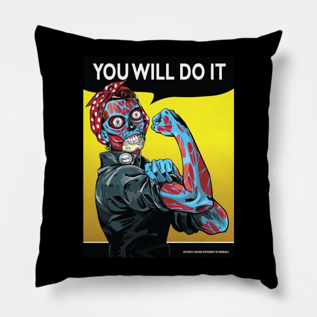 You Will Do It Pillow by boltfromtheblue