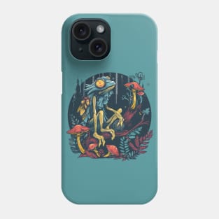 Mutated lizard on the branch Phone Case