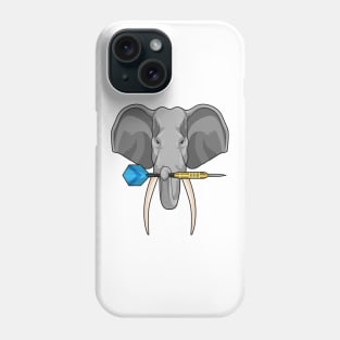 Elephant at Darts with Dart Phone Case