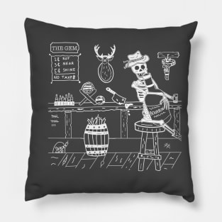 Bourbon Skeleton Pillow