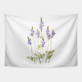 purple fernleaf lavender watercolor Tapestry