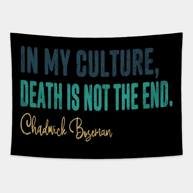 Chadwick Boseman Quote 1977-2020 RIP, Wakanda Forever Tapestry by Redmart