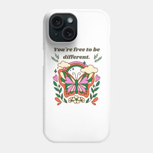 you're free to be different Phone Case